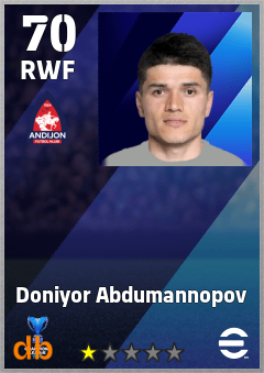 Doniyor Abdumannopov — RWF, OVR 70, MAX 70
