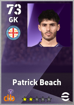 Patrick Beach — GK, OVR 73, MAX 73