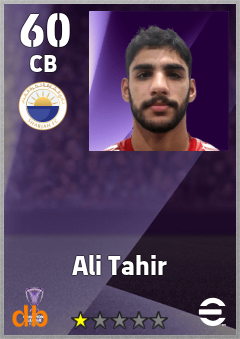 Ali Tahir — CB, OVR 60, MAX 60