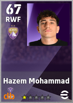 Hazem Mohammad — RWF, OVR 67, MAX 67