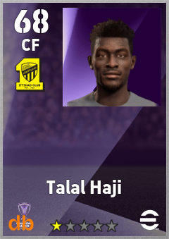 Talal Haji — CF, OVR 68, MAX 68
