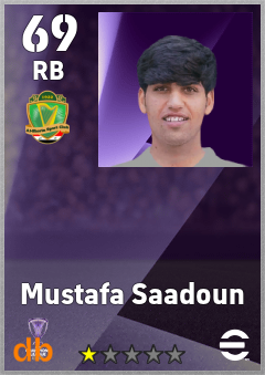 Mustafa Saadoun — RB, OVR 69, MAX 69