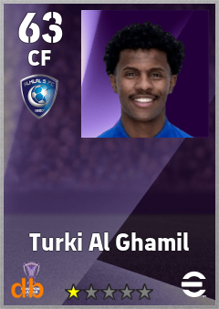Turki Al Ghamil — CF, OVR 63, MAX 63