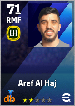 Aref Al Haj — RMF, OVR 71, MAX 71