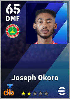 Joseph Okoro — DMF, OVR 65, MAX 65