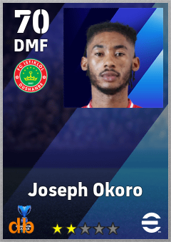 Joseph Okoro — DMF, OVR 70, MAX 70