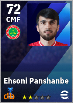 Ehsoni Panshanbe — CMF, OVR 72, MAX 72