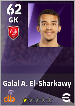Galal A. El-Sharkawy — GK, OVR 62, MAX 62