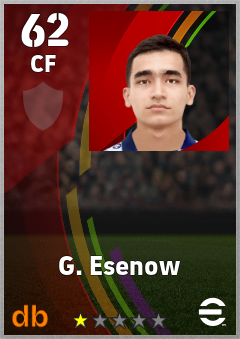 G. Esenow — CF, OVR 62, MAX 62