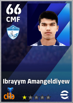 Ibrayym Amangeldiyew — CMF, OVR 66, MAX 66