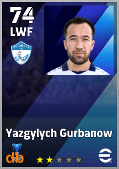 Yazgylych Gurbanow — LWF, OVR 74, MAX 74