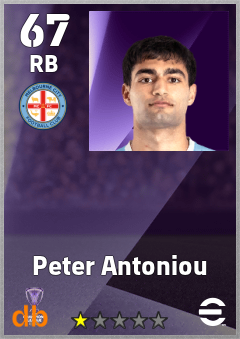 Peter Antoniou — RB, OVR 67, MAX 67