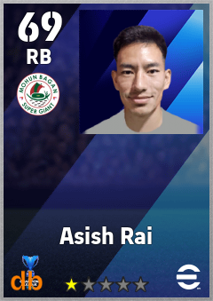 Asish Rai — RB, OVR 69, MAX 69