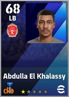 Abdulla El Khalassy — LB, OVR 68, MAX 68