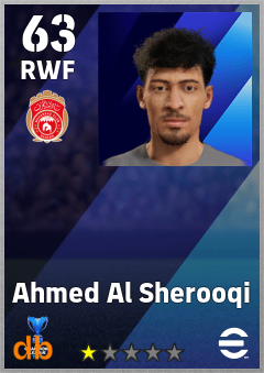 Ahmed Al Sherooqi — RWF, OVR 63, MAX 63