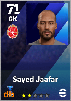 Sayed Jaafar — GK, OVR 71, MAX 71