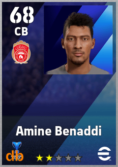 Amine Benaddi — CB, OVR 68, MAX 68