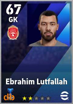 Ebrahim Lutfallah — GK, OVR 67, MAX 67