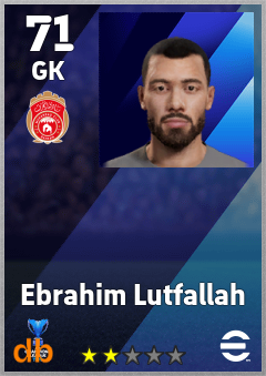 Ebrahim Lutfallah — GK, OVR 71, MAX 71