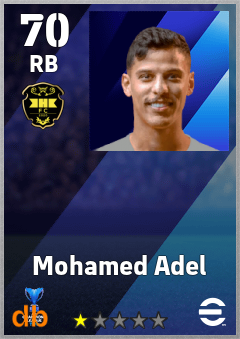 Mohamed Adel — RB, OVR 70, MAX 70