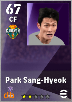 Park Sang-Hyeok — CF, OVR 67, MAX 67