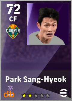 Park Sang-Hyeok — CF, OVR 72, MAX 72