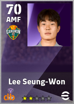 Lee Seung-Won — AMF, OVR 70, MAX 70