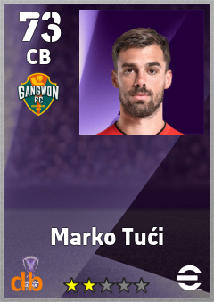 Marko Tući — CB, OVR 73, MAX 73