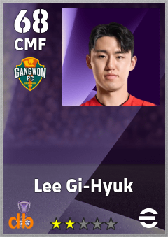 Lee Gi-Hyuk — CMF, OVR 68, MAX 68