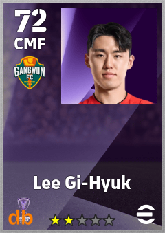 Lee Gi-Hyuk — CMF, OVR 72, MAX 72