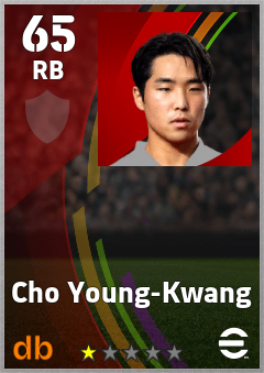 Cho Young-Kwang — RB, OVR 65, MAX 65
