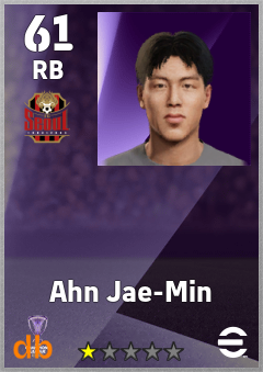 Ahn Jae-Min — RB, OVR 61, MAX 61