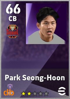 Park Seong-Hoon — CB, OVR 66, MAX 66
