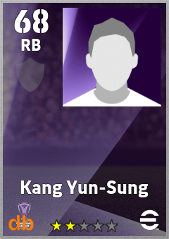 Kang Yun-Sung — RB, OVR 68, MAX 68