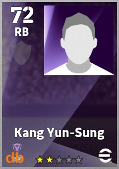 KANG YUN-SUNG — RB, OVR 72, MAX 72