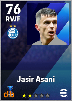Jasir Asani — RWF, OVR 76, MAX 76