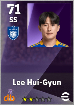 Lee Hui-Gyun — SS, OVR 71, MAX 71