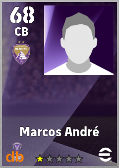 Marcos André — CB, OVR 68, MAX 68