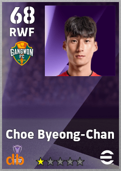 Choe Byeong-Chan — RWF, OVR 68, MAX 68