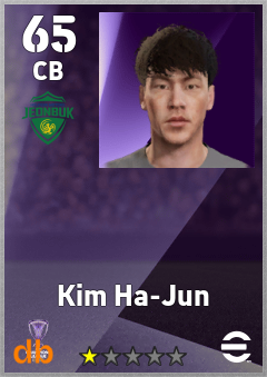 Kim Ha-Jun — CB, OVR 65, MAX 65
