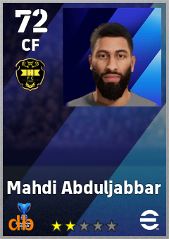 Mahdi Abduljabbar — CF, OVR 72, MAX 72