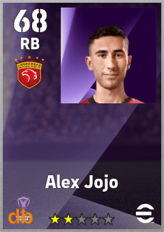 Alex Jojo — RB, OVR 68, MAX 68