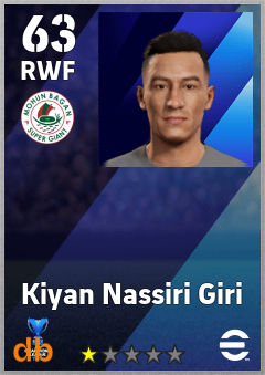 Kiyan Nassiri Giri — RWF, OVR 63, MAX 63