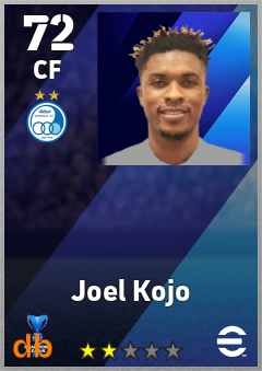 Joel Kojo — CF, OVR 72, MAX 72