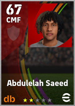 Abdulelah Saeed — CMF, OVR 67, MAX 67