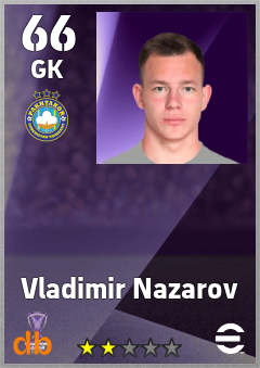 Vladimir Nazarov — GK, OVR 66, MAX 66