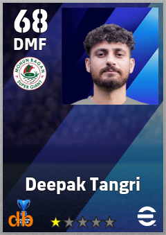 Deepak Tangri — DMF, OVR 68, MAX 68