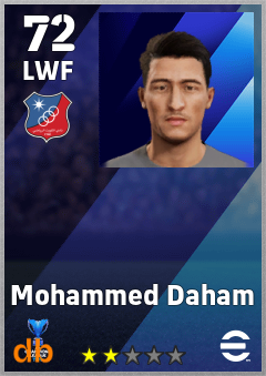 M.DAHAM — LWF, OVR 72, MAX 72