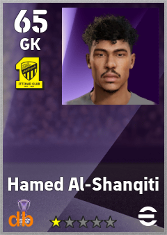 Hamed Al-Shanqiti — GK, OVR 65, MAX 65