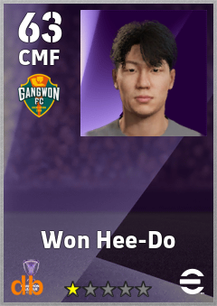 Won Hee-Do — CMF, OVR 63, MAX 63